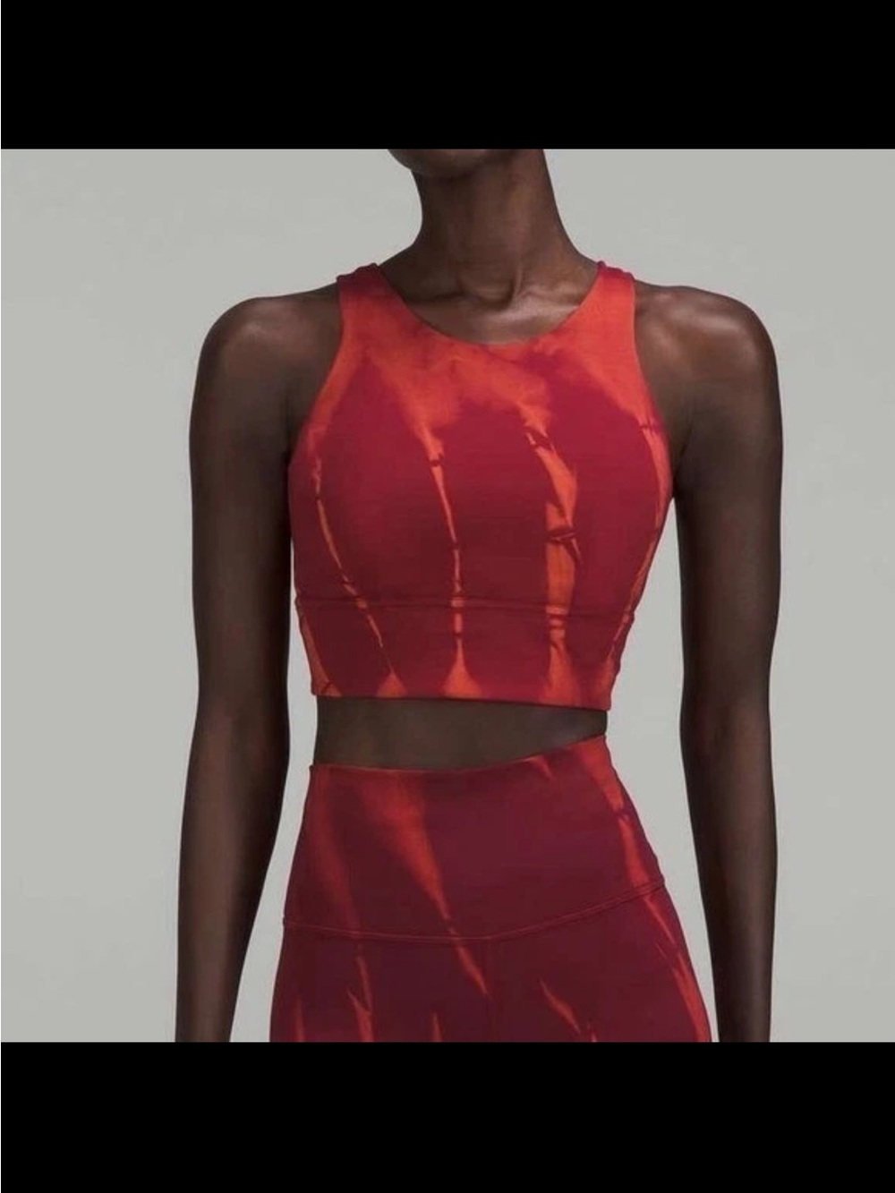 Lululemon Wunder Train Red Tie-Dye Bra